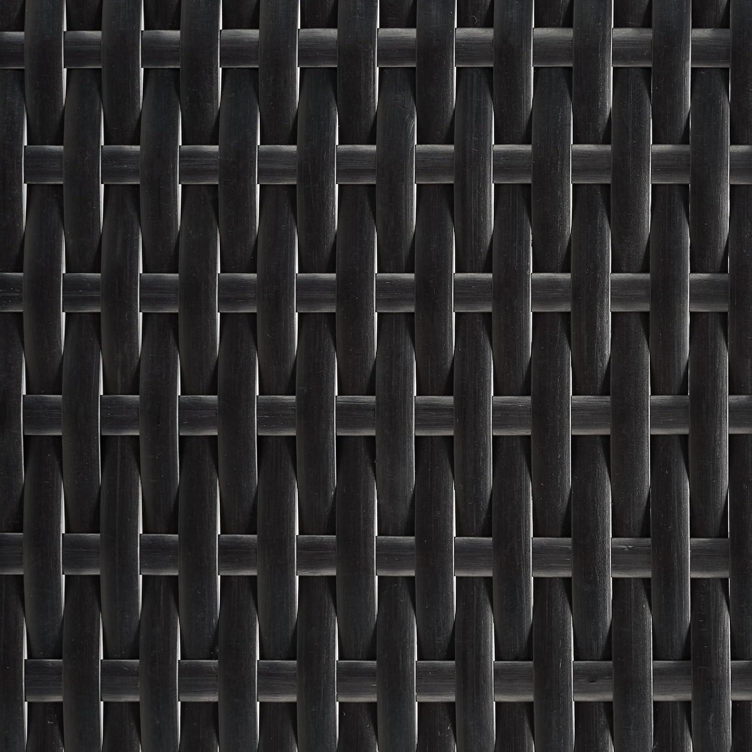 image:imageSAFAVIEH Outdoor Collection Helga BlackLight Grey Wicker Conversation Patio Set