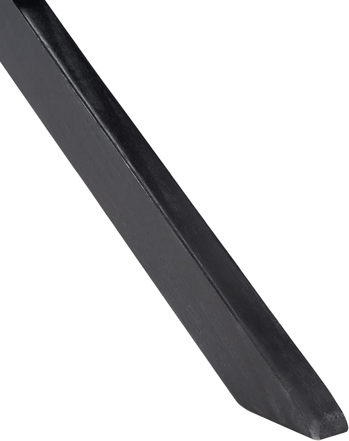 image:imageSAFAVIEH Outdoor Collection Kobina Black Acacia WoodBlack Rope Foldable BenchBlackBlack