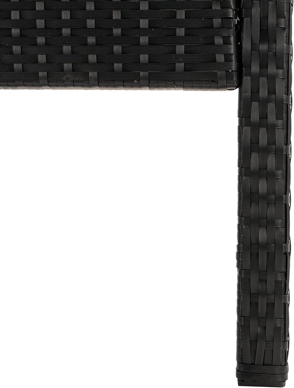 image:imageSAFAVIEH Outdoor Collection Krissy Wicker Cushion 4Piece Living Set PAT7711A BlackWhiteBlack White