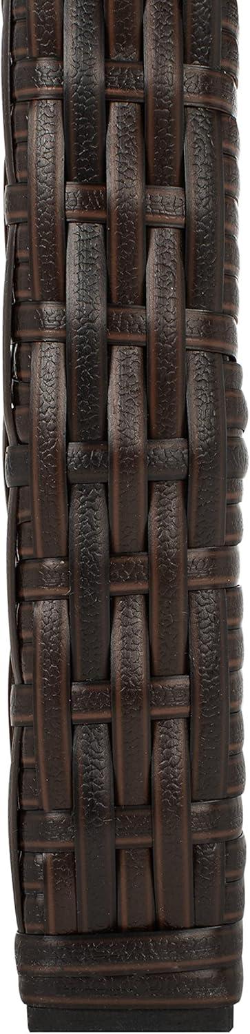 image:imageSAFAVIEH Outdoor Collection Krissy Wicker Cushion 4Piece Living Set PAT7711A BlackWhiteBrown White