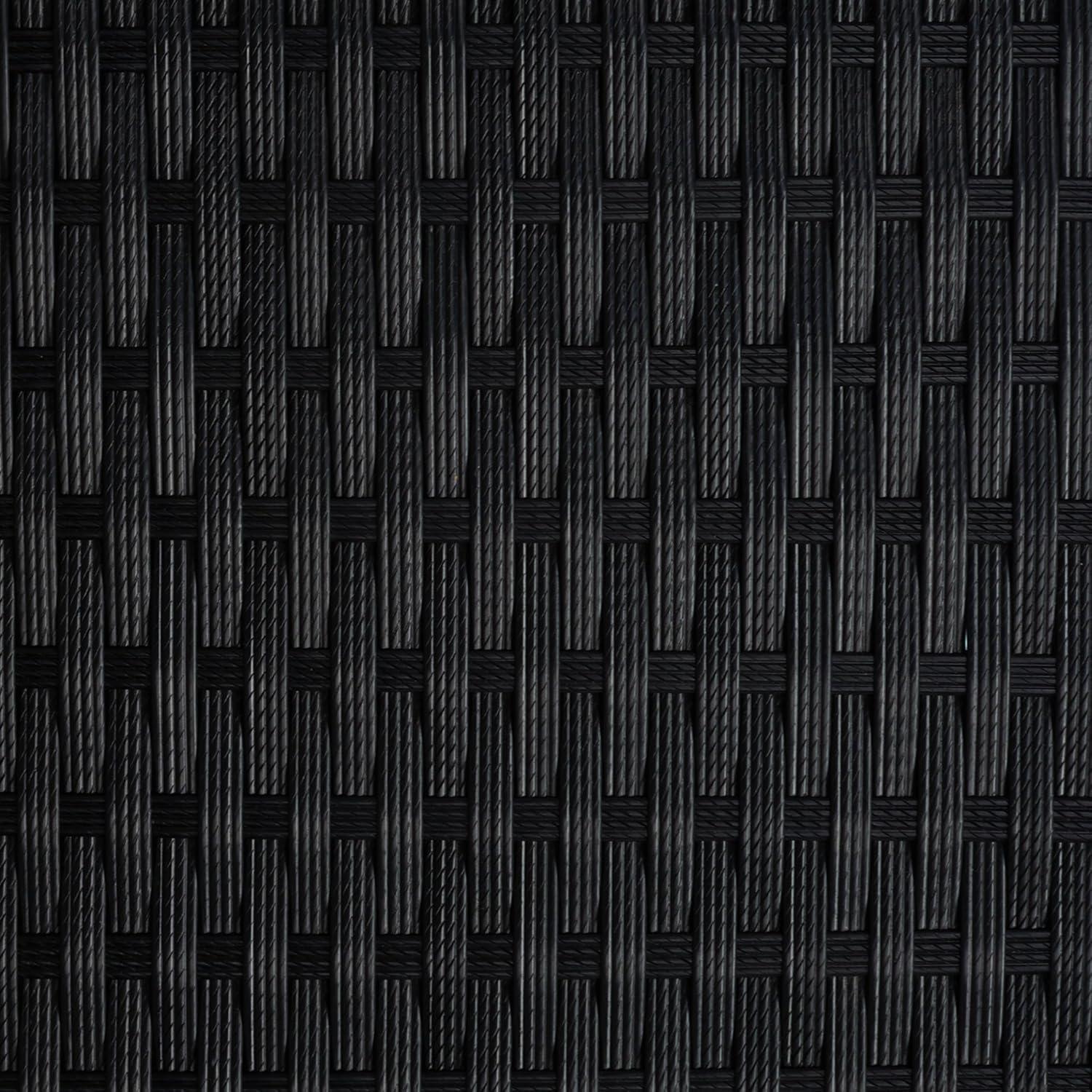 image:imageSAFAVIEH Outdoor Collection Madalina BlackLight Grey Wicker Conversation Patio Set