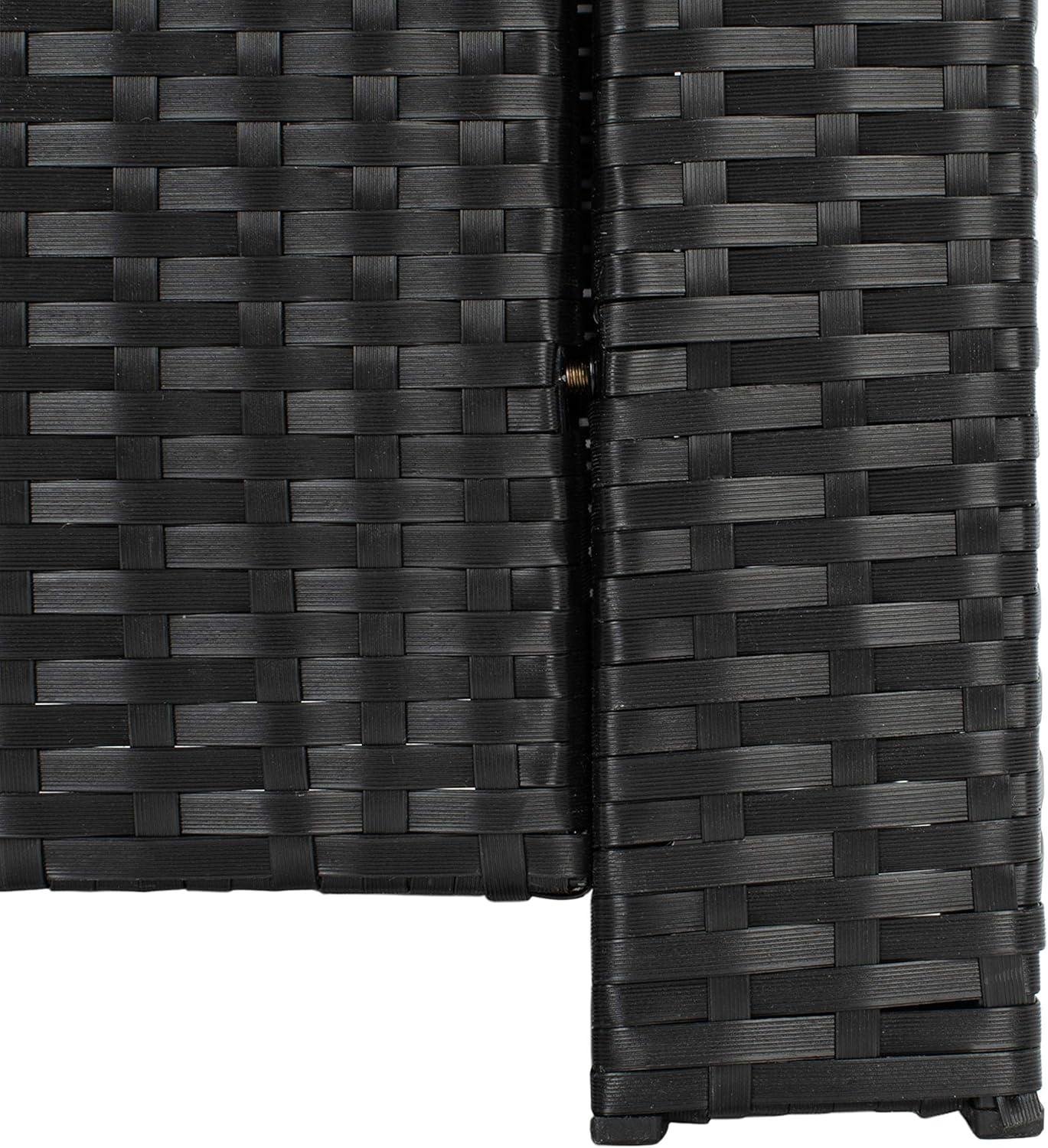 image:imageSAFAVIEH Outdoor Collection Miki BlackWhite Cushion Wicker 6Piece Corner SetBlack White