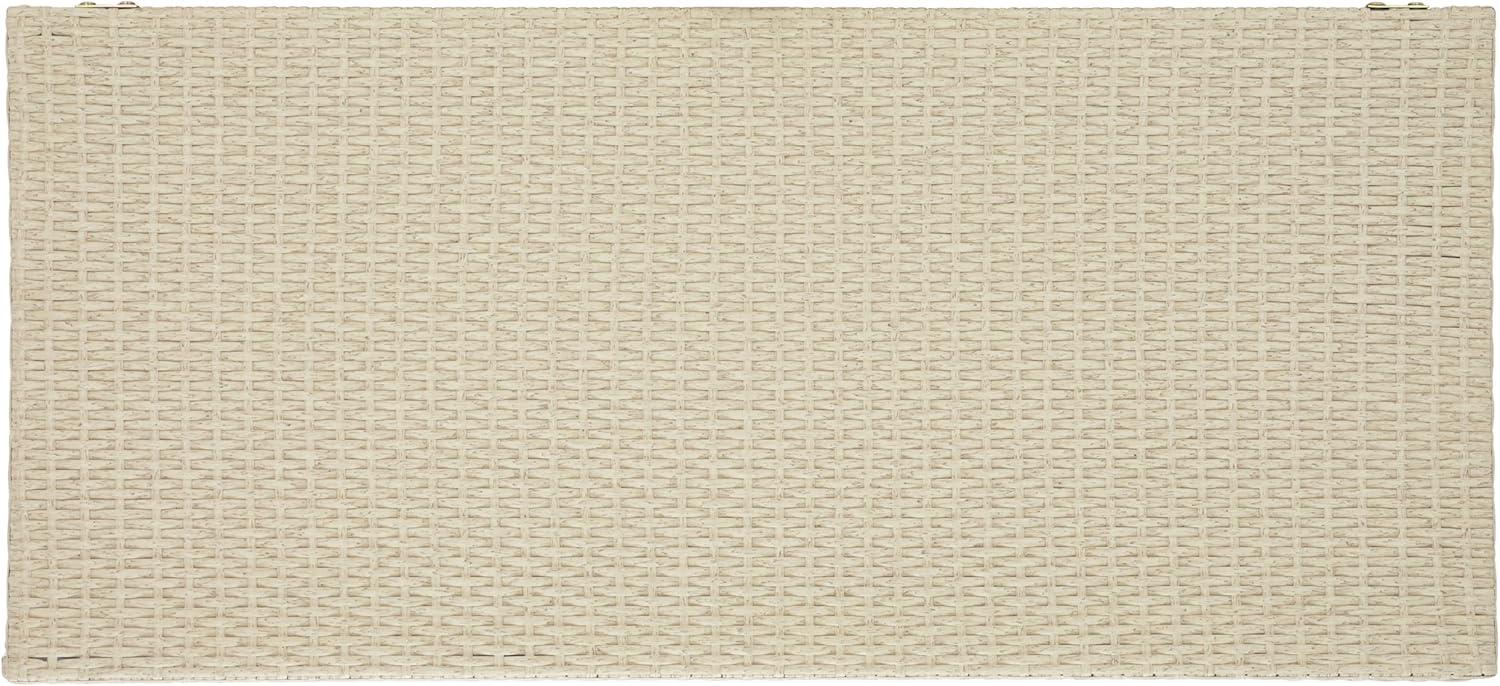 image:imageSAFAVIEH Outdoor Collection Oliveira NaturalWhite Cushion BoxBeigeWhite