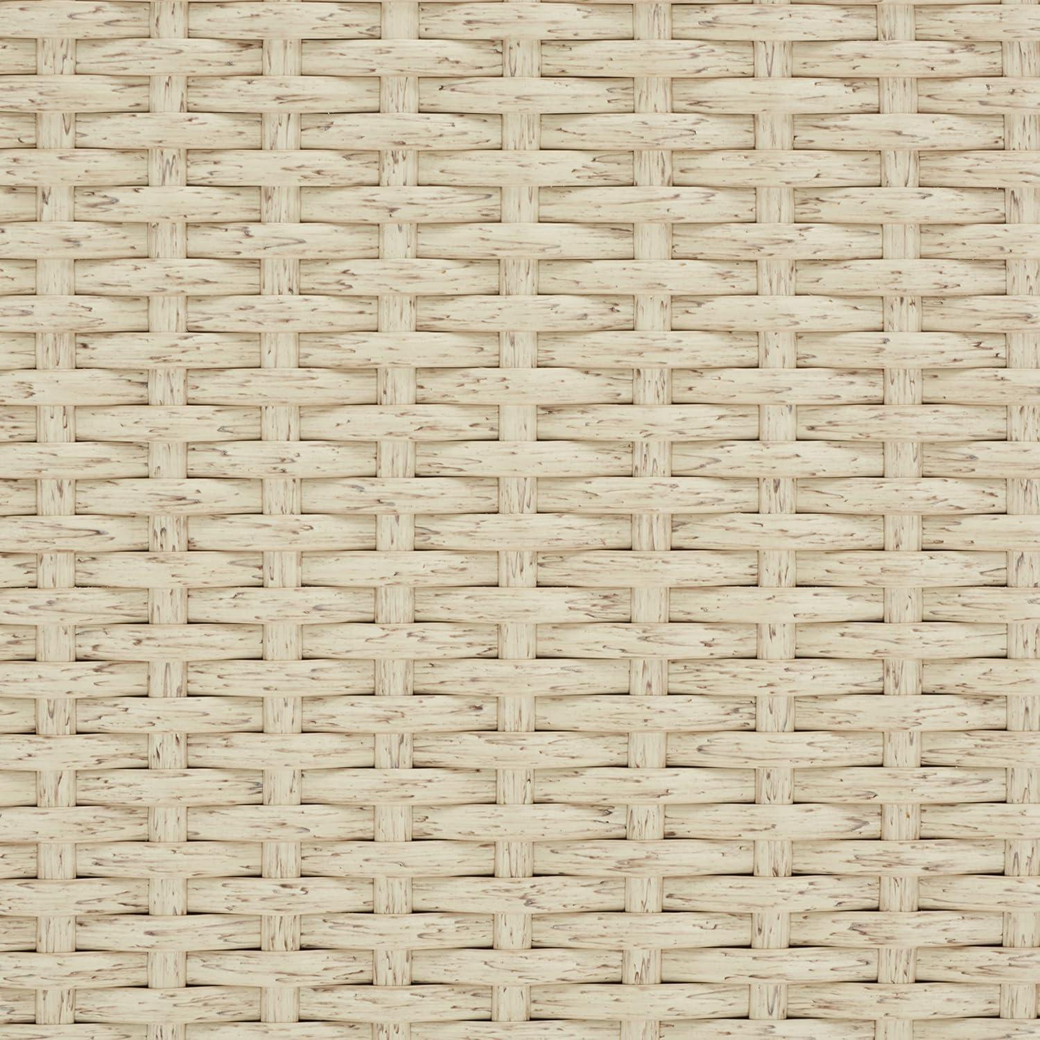 image:imageSAFAVIEH Outdoor Collection Oliveira NaturalWhite Cushion BoxBeigeWhite