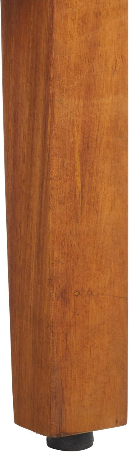 image:imageSAFAVIEH Outdoor Collection Owen Natural BrownTaupe Cushion Solid Wood Chair Set of 2