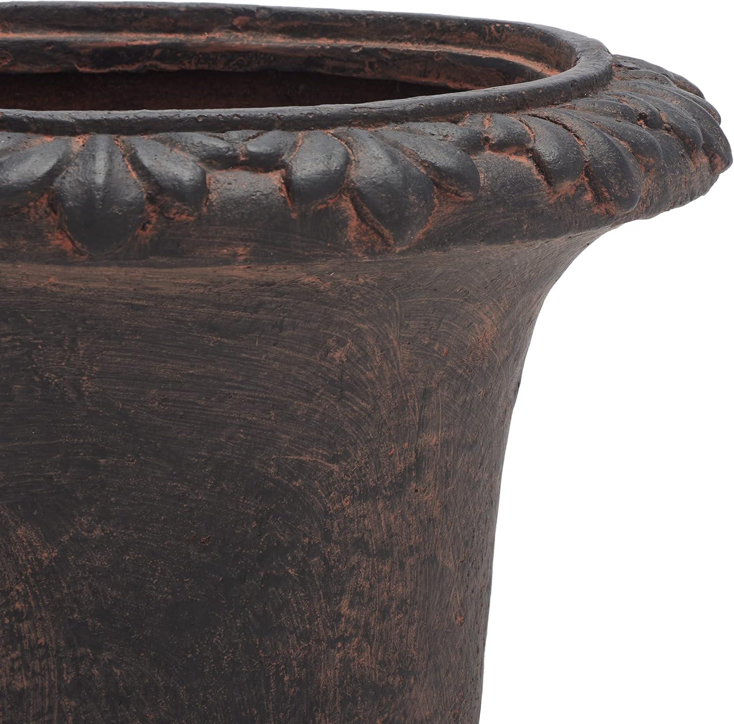 image:imageSAFAVIEH Outdoor Collection Paul Traditional Brown Planter Fully AssembledBrown