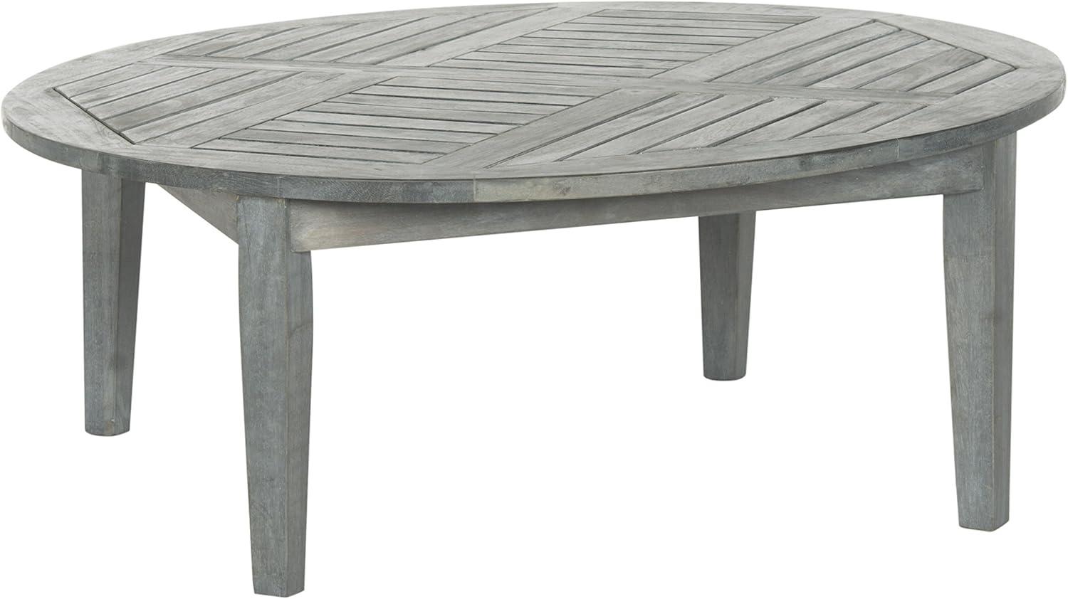 image:imageSAFAVIEH Outdoor Living Collection Anaheim 5Piece Outdoor Living SetAsh Grey Beige