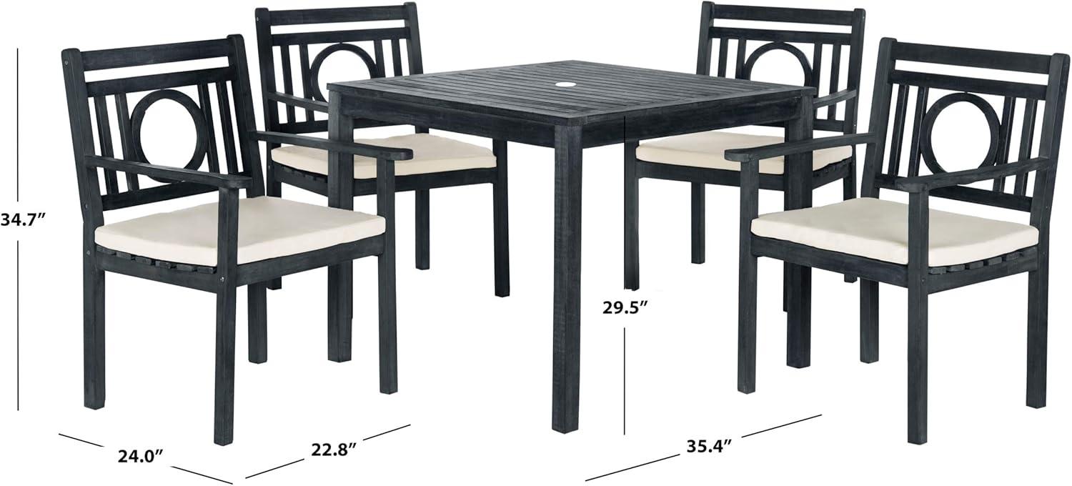 image:imageSAFAVIEH Outdoor Living Collection Montclair 5Piece Dining SetDark Slate Gray