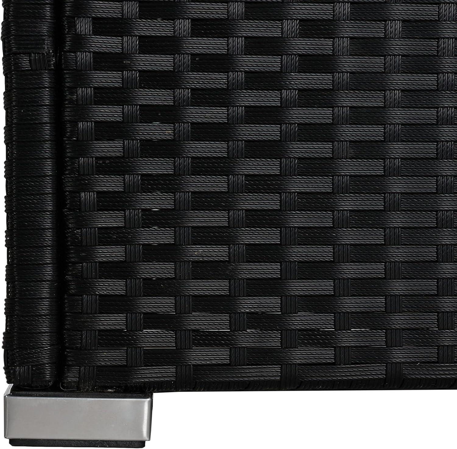 image:imageSAFAVIEH Outdoor Sectional Diona BlackWhite Outdoor Living SetBlack