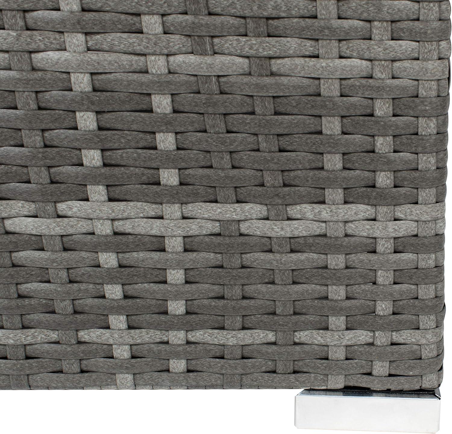 image:imageSAFAVIEH Outdoor Sectional Diona BlackWhite Outdoor Living SetGrey Grey