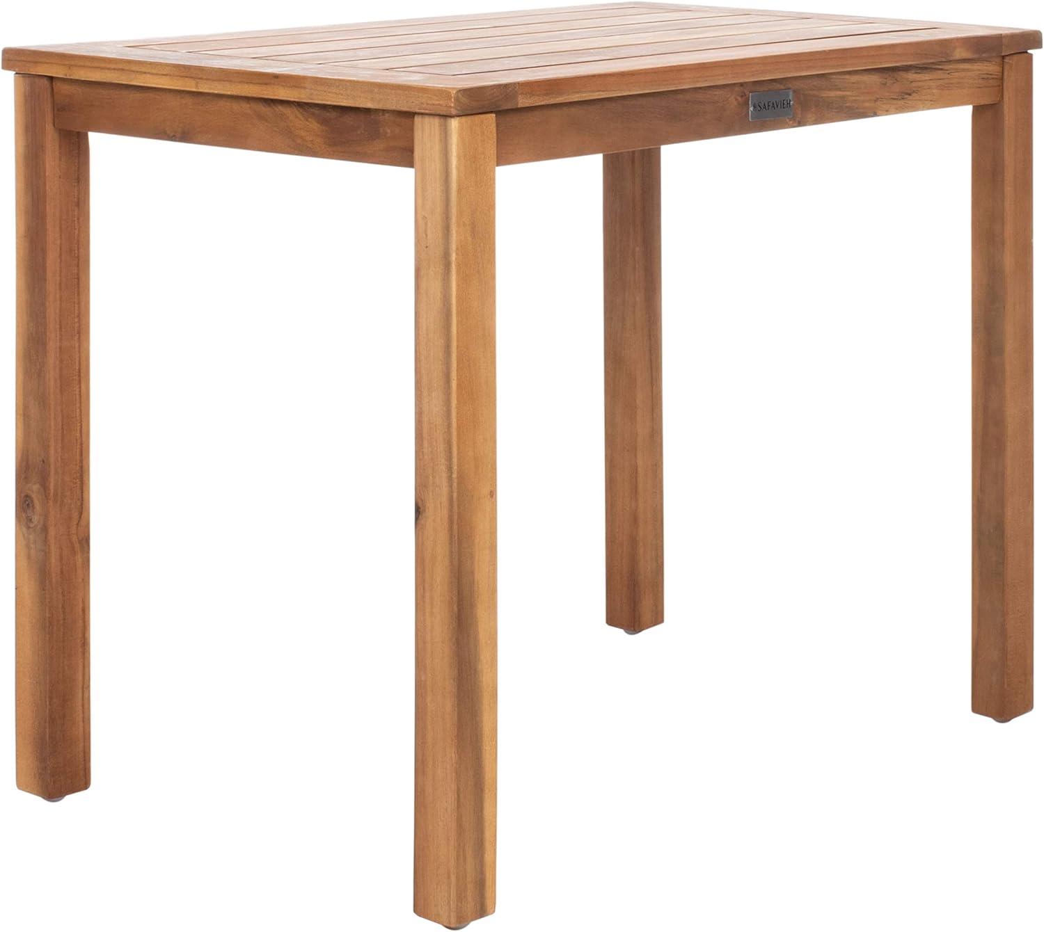 image:imageSAFAVIEH PAT6759B Collection Pratia Natural and Navy 5Piece Outdoor Patio SetNaturalNavy