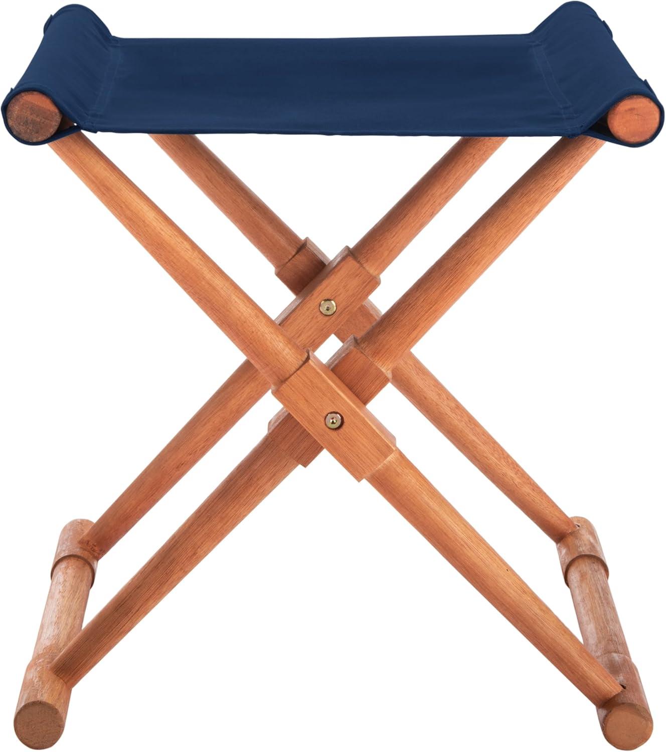 image:imageSAFAVIEH PAT7051A Collection Reid Grey Wash 4Piece Outdoor Patio SetNaturalNavy
