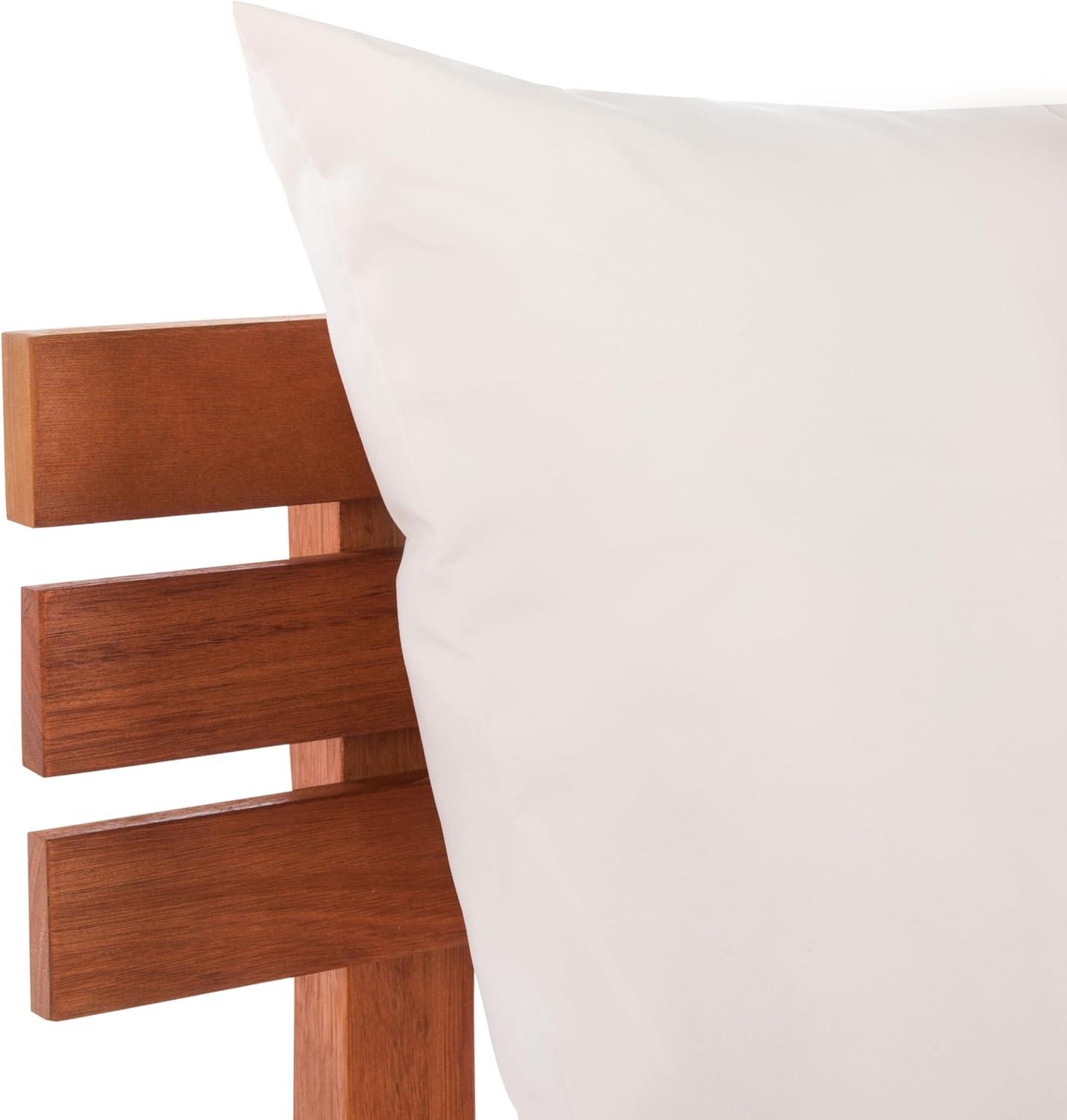 image:imageSAFAVIEH PAT7056A3BX Collection Fristal Teak 3Piece Outdoor Patio SetNatural Beige Solid Pillow