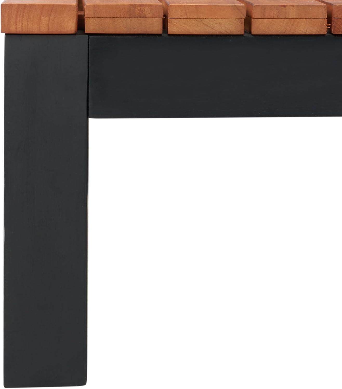 image:imageSAFAVIEH PAT7056A3BX Collection Fristal Teak 3Piece Outdoor Patio SetNatural Navy Solid Pillow