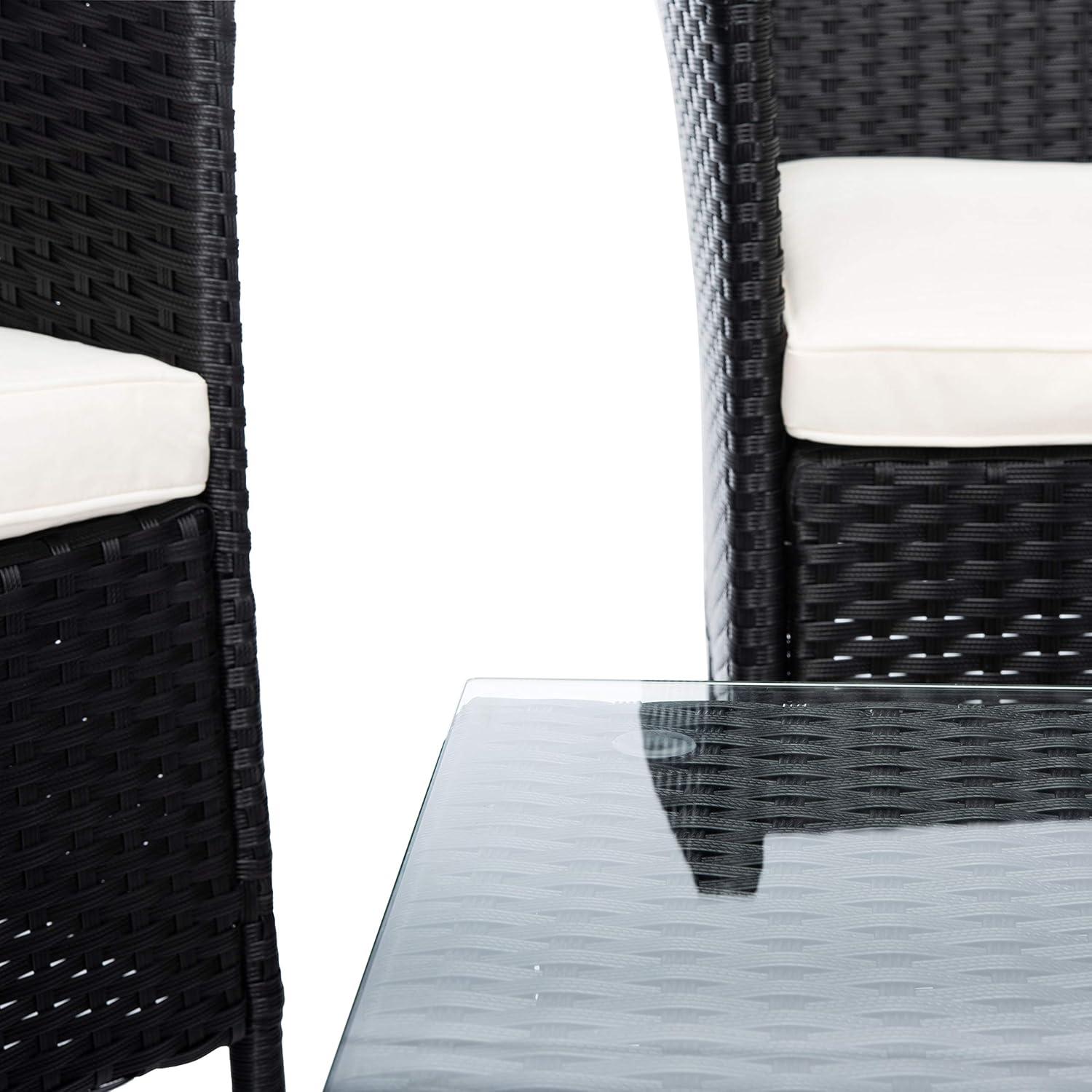 image:imageSAFAVIEH PAT7506B Collection Bandele Grey 4Piece Outdoor Living Patio SetBlackLight Grey