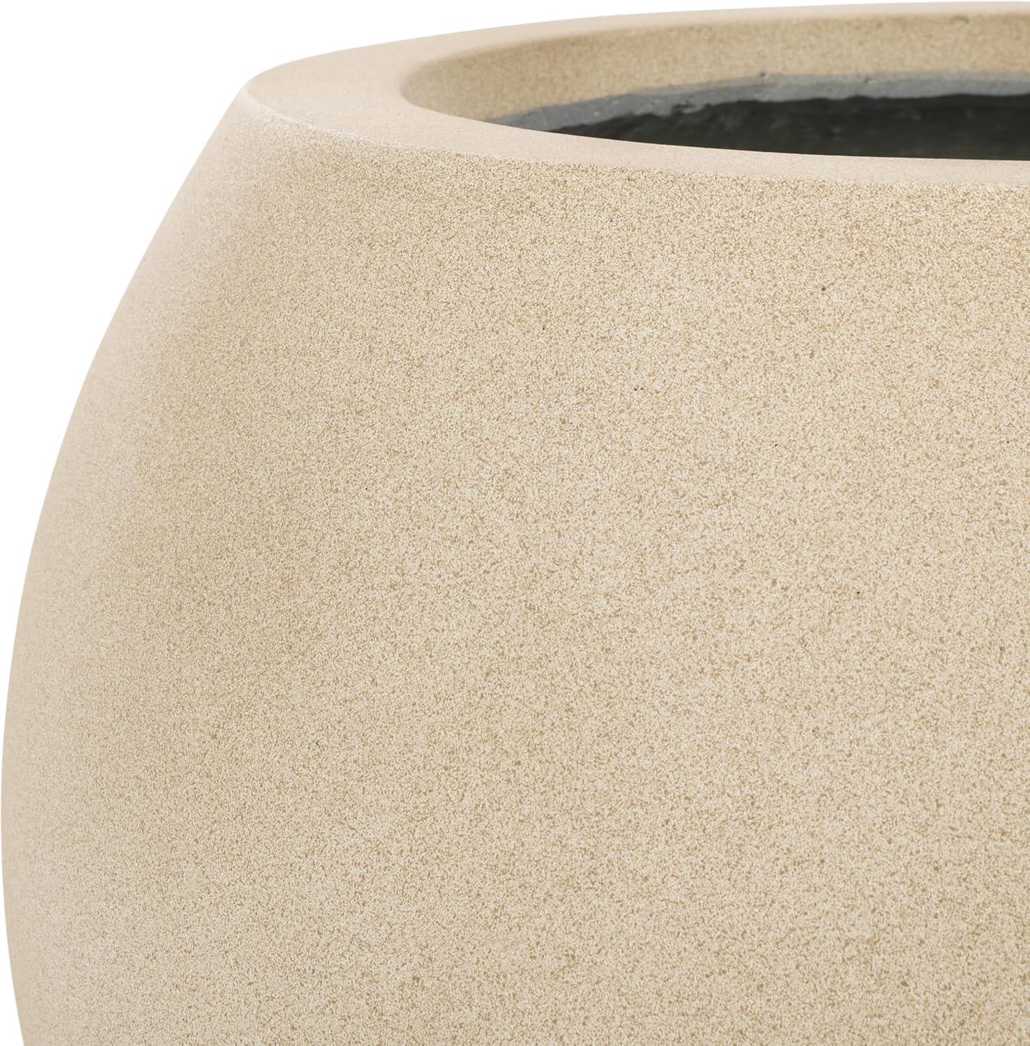 image:imageSafavieh Outdoor Collection Gerand Black Concrete Planter Fully AssembledBeige