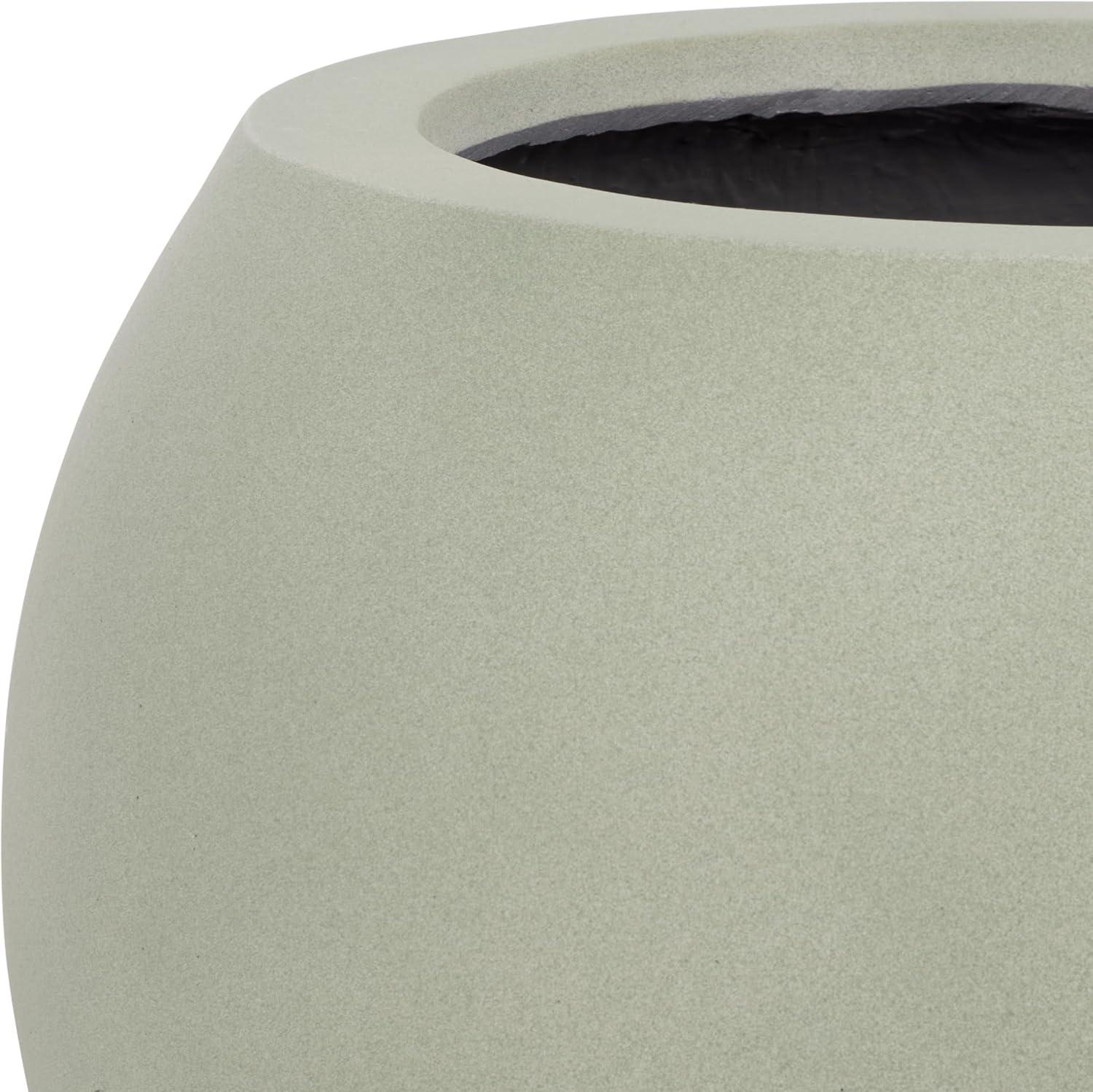 image:imageSafavieh Outdoor Collection Gerand Black Concrete Planter Fully AssembledSage