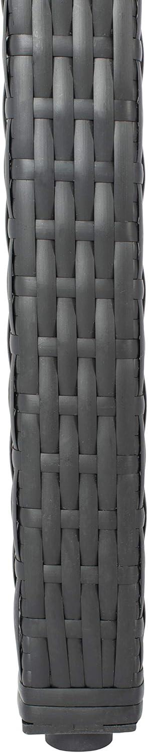 image:imageSafavieh Outdoor Collection Hailee Black Wicker and White Cushion 9Piece Dining SetBlack White