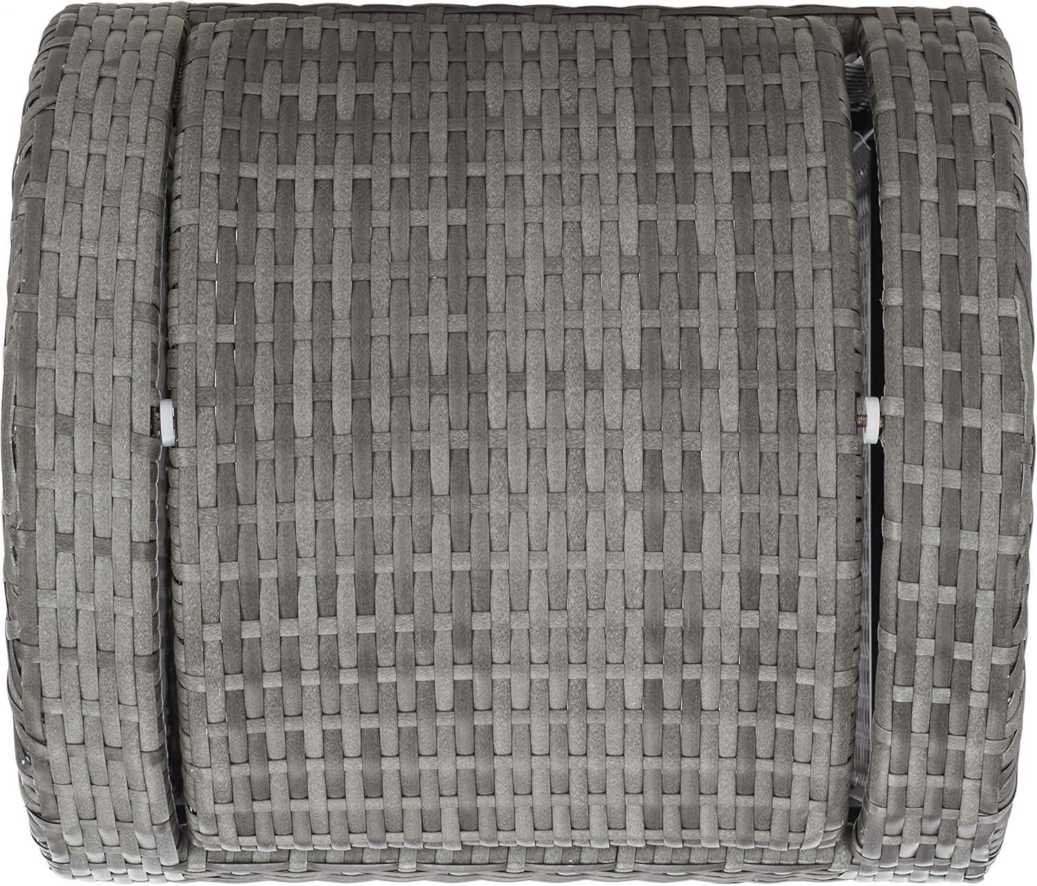 image:imageSafavieh Outdoor Collection Serapis Grey Wicker Trash BinGray