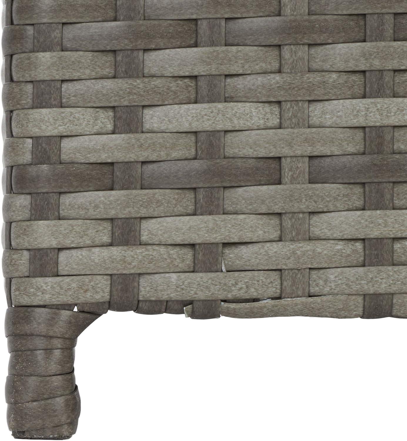 image:imageSafavieh Outdoor Collection Serapis Grey Wicker Trash BinGray