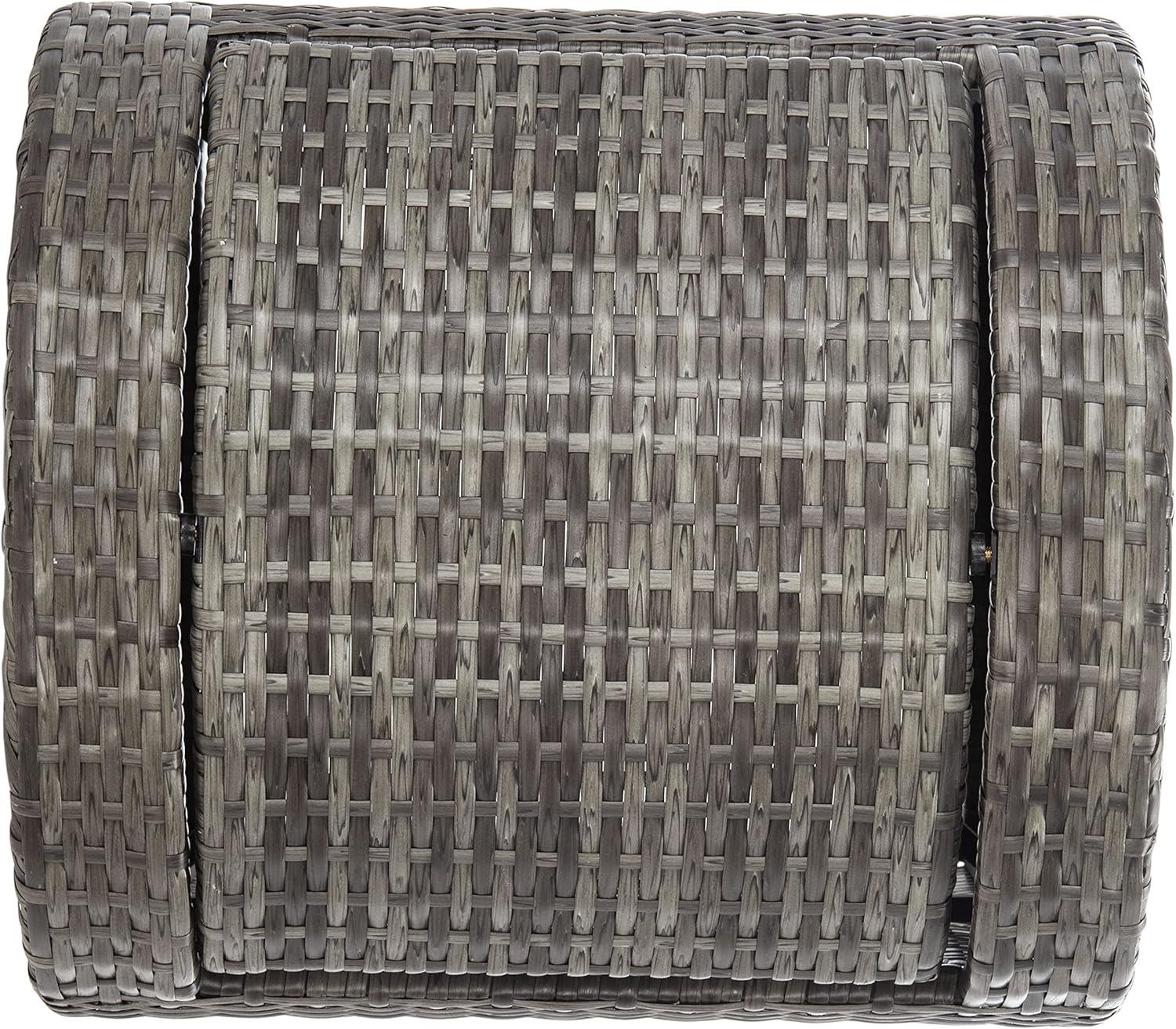 image:imageSafavieh Outdoor Collection Serapis Grey Wicker Trash BinGrey Brown