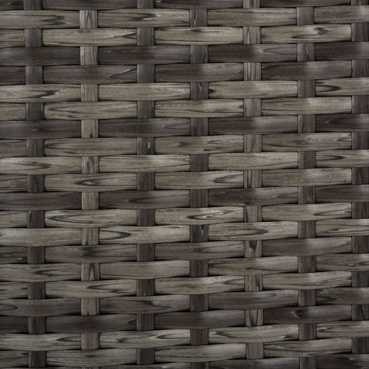 image:imageSafavieh Outdoor Collection Serapis Grey Wicker Trash BinGrey Brown