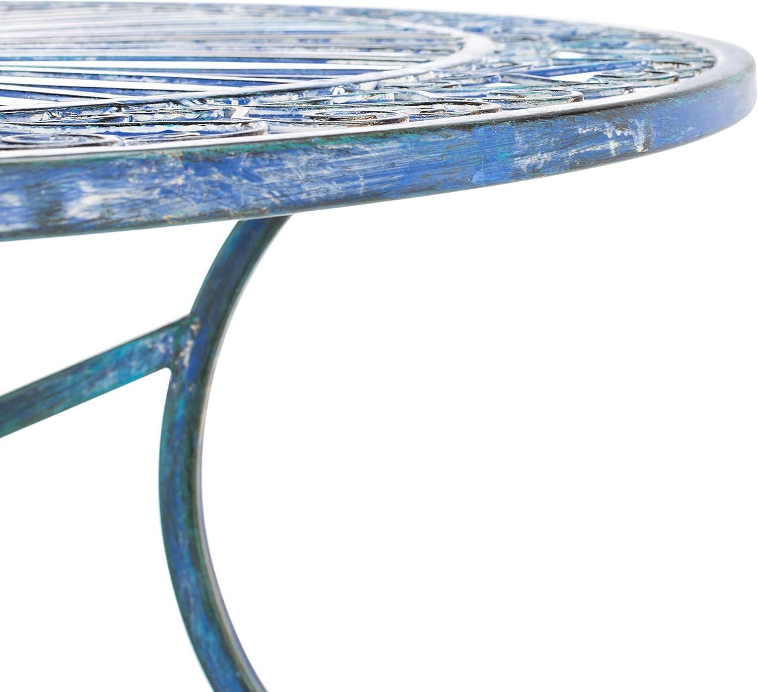 image:imageSafavieh Outdoor Collection Thessaly Antique White 5 Piece Patio SetMossy Blue