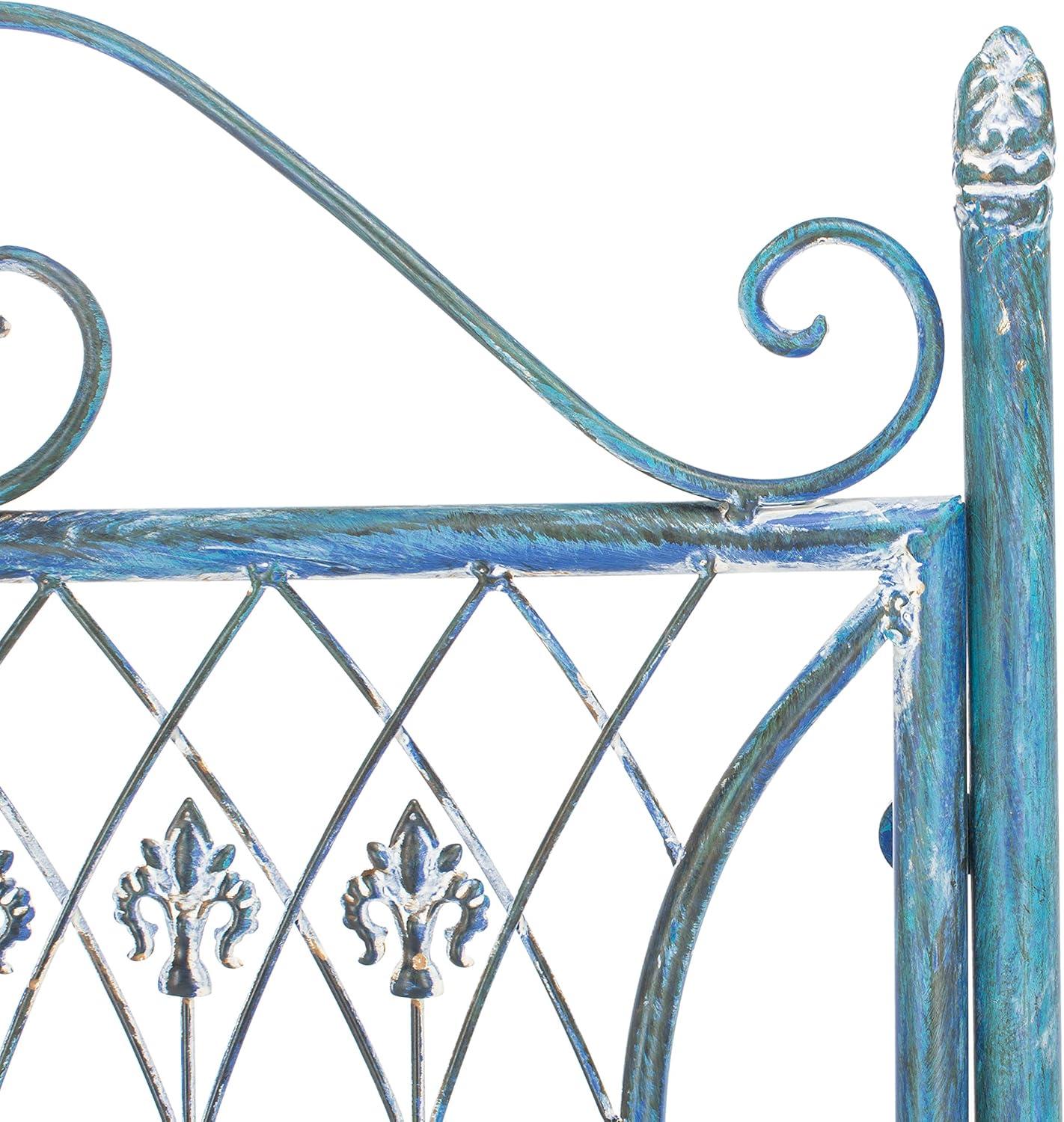 image:imageSafavieh PAT5000C Collection Leah Victorian Antique Blue 4Piece Patio Outdoor SetMossy Blue