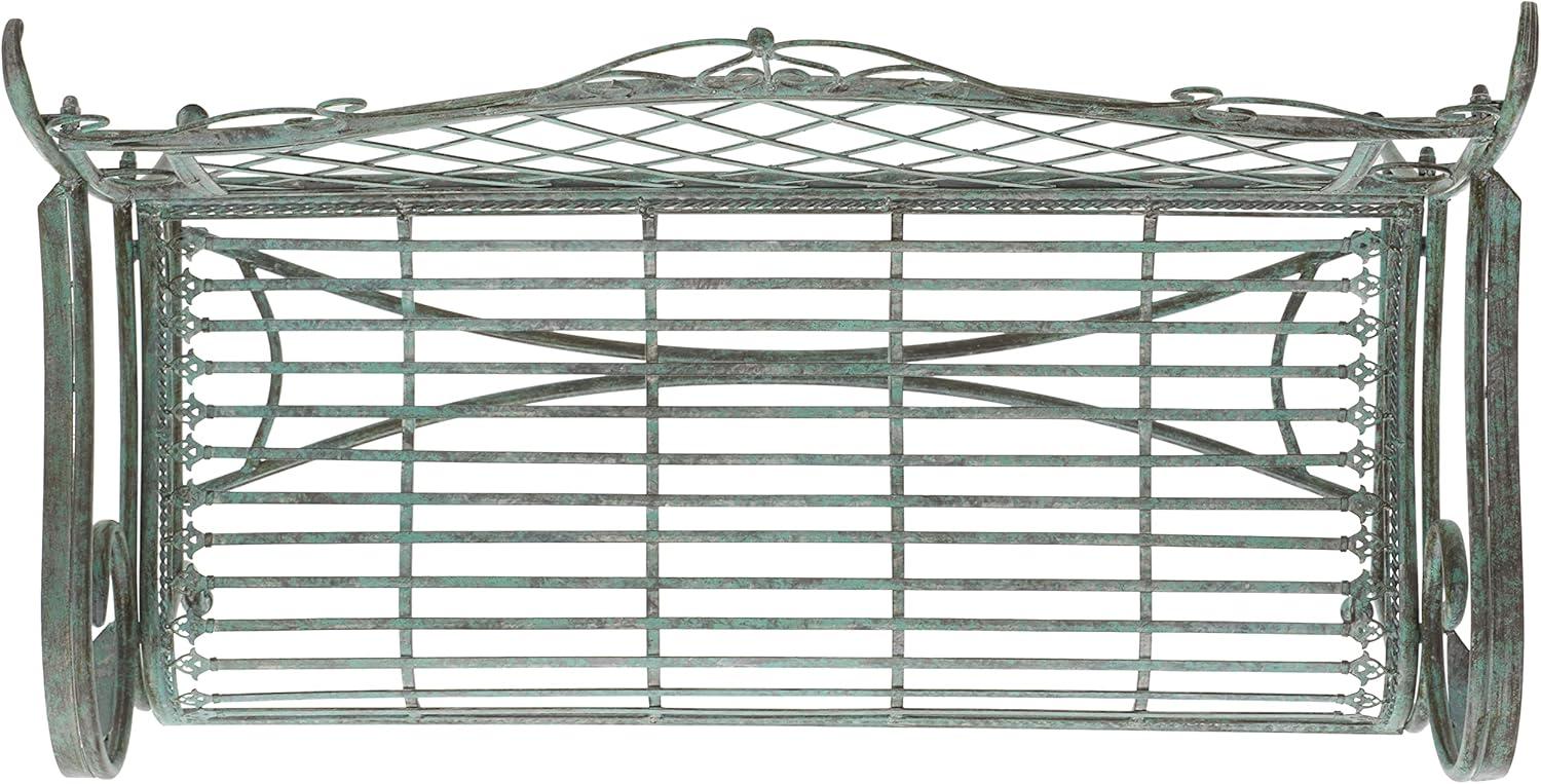 image:imageSafavieh PAT5017A Collection Adina Antique White Wrought Iron 5125 Outdoor Garden BenchAntique Dark Green