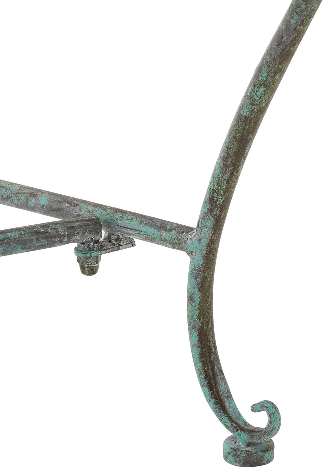 image:imageSafavieh PAT5017A Collection Adina Antique White Wrought Iron 5125 Outdoor Garden BenchAntique Dark Green