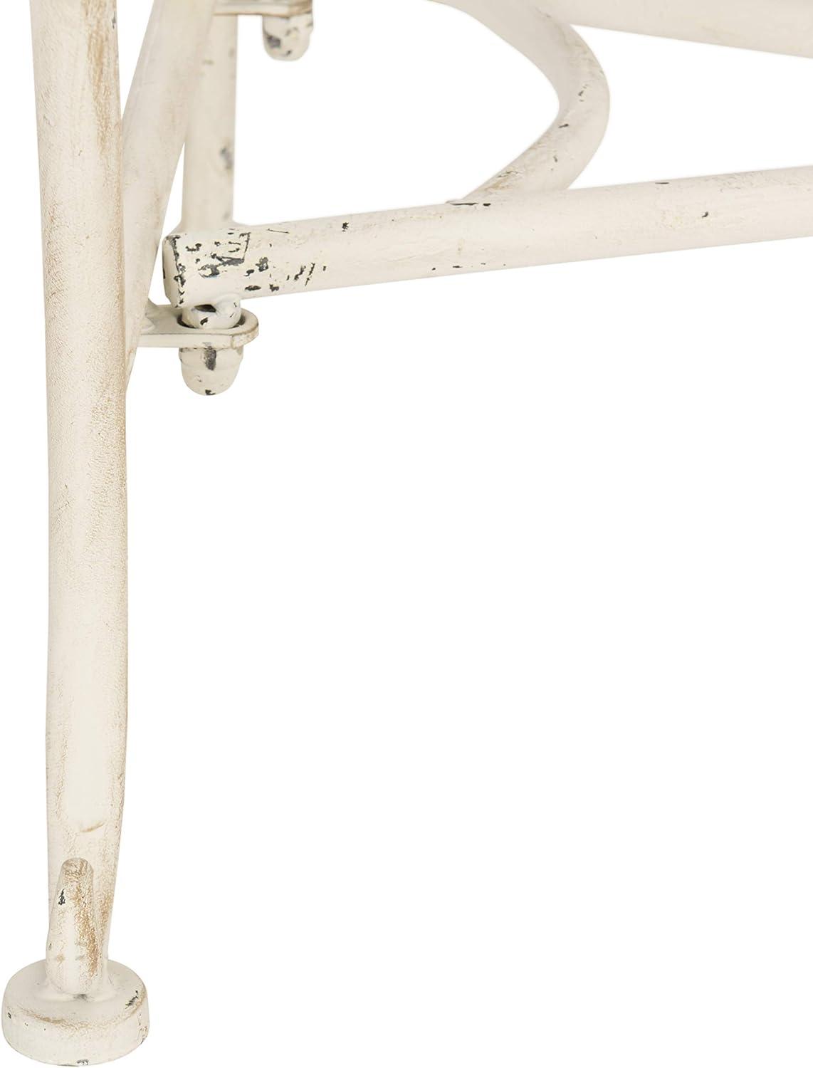 image:imageSafavieh PAT5017A Collection Adina Antique White Wrought Iron 5125 Outdoor Garden BenchAntique White