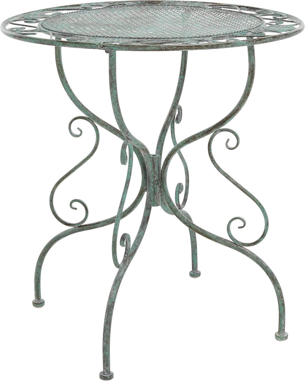 image:imageSafavieh PAT5028A Outdoor Collection Semly Pearl White 3Piece Bistro SetAntique Dark Green