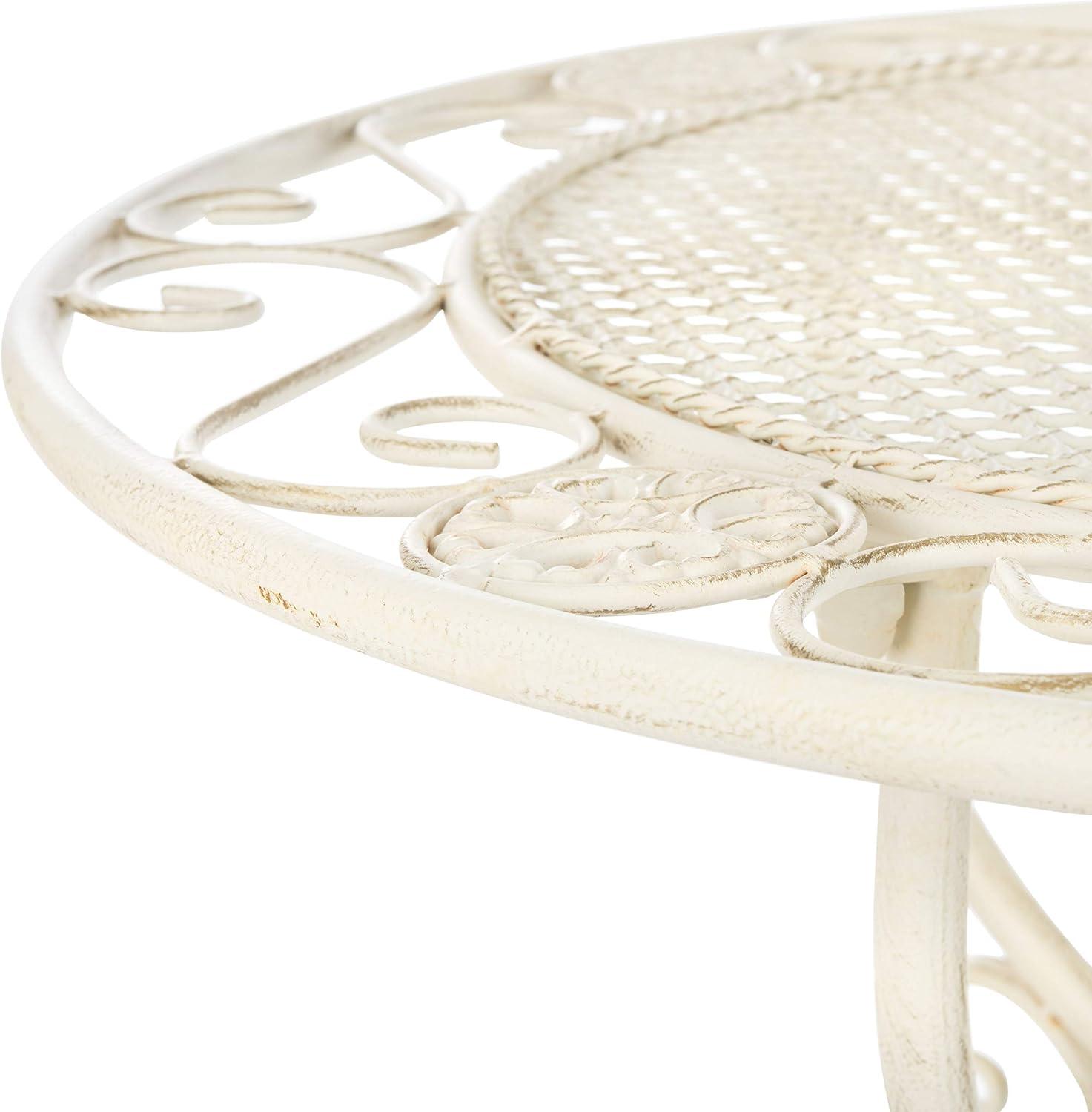 image:imageSafavieh PAT5028A Outdoor Collection Semly Pearl White 3Piece Bistro SetPearl White