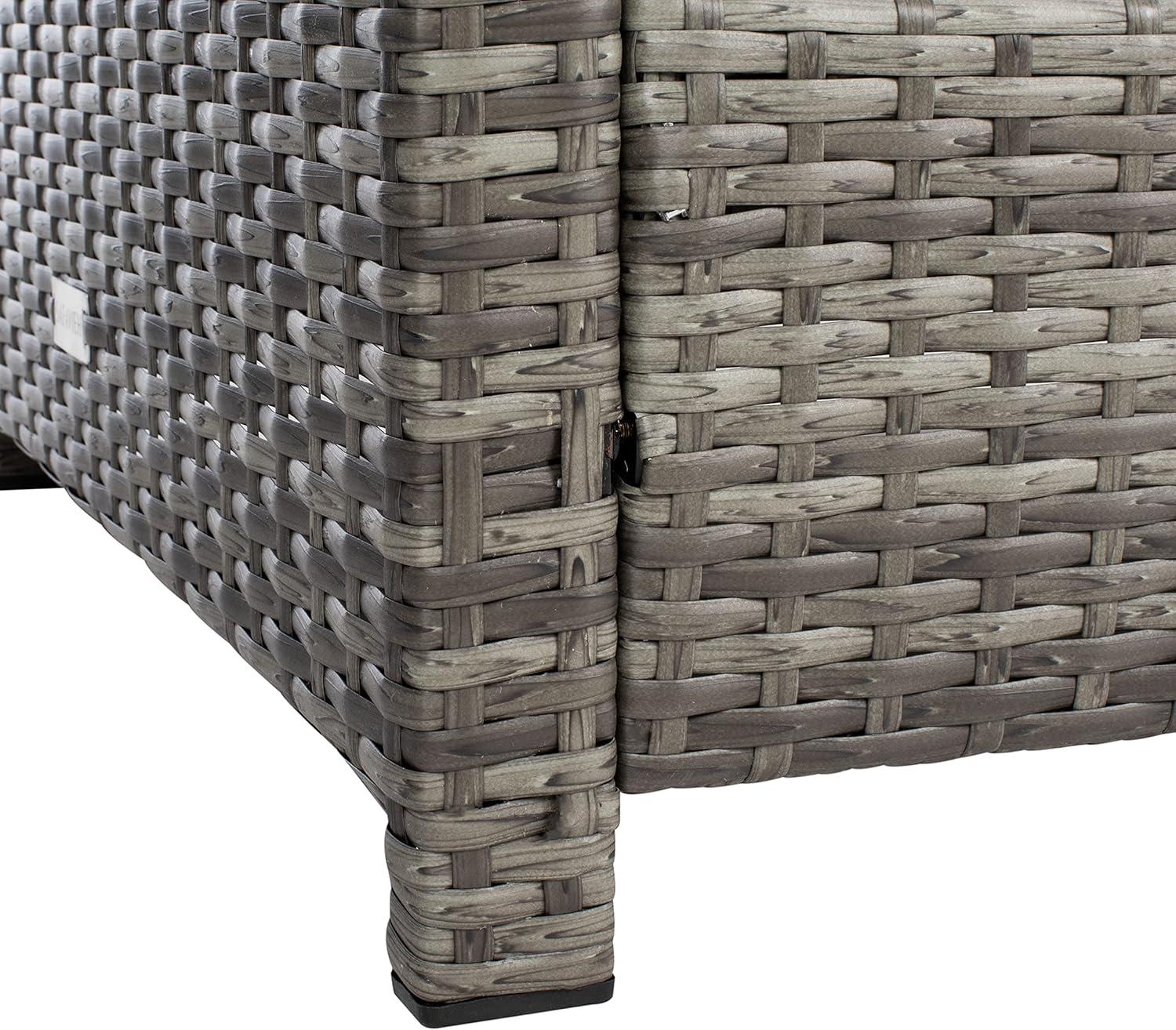 image:imageSafavieh PAT7516B Collection Vellor Grey 4Piece Outdoor Living Patio Set GreyGreyGrey BrownWhite