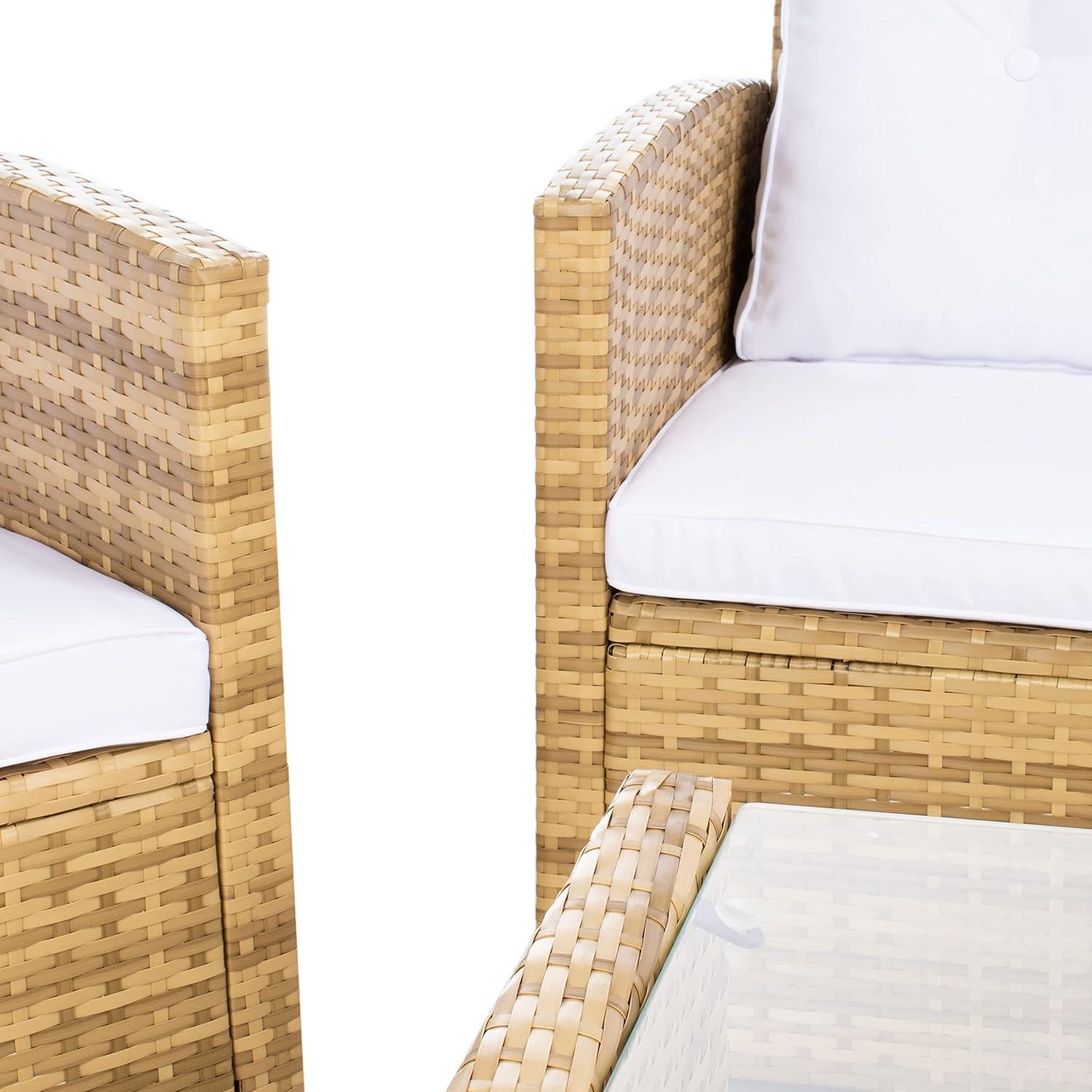 image:imageSafavieh PAT7516B Collection Vellor Grey 4Piece Outdoor Living Patio Set GreyGreyNaturalWhite