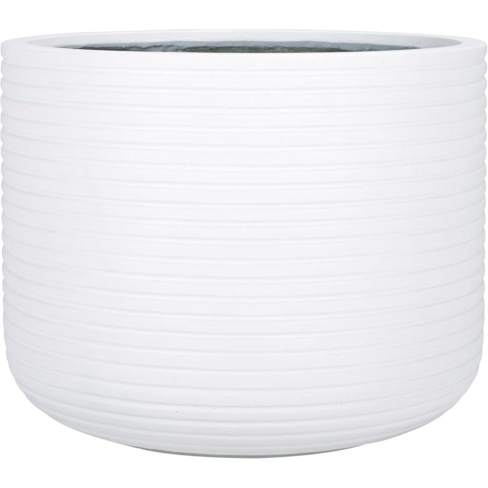 image:imageSAFAVIEH Outdoor Collection Nardo Beige Cement Ficonstone Planter PotWhite