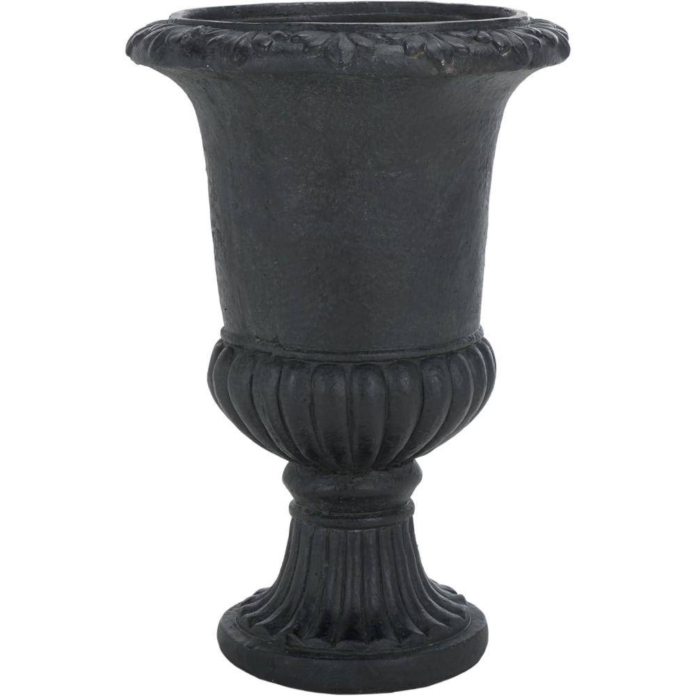 image:imageSAFAVIEH Outdoor Collection Paul Traditional Brown Planter Fully AssembledBlack