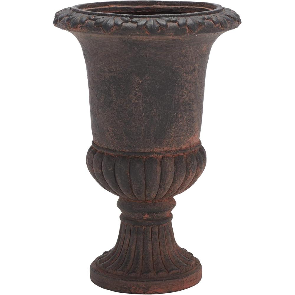 image:imageSAFAVIEH Outdoor Collection Paul Traditional Brown Planter Fully AssembledBrown