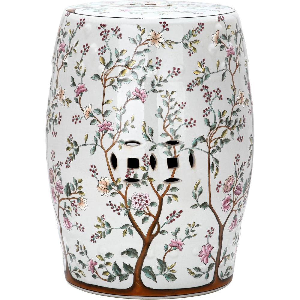 image:imageSafavieh Blooming Tree Ceramic Decorative Garden Stool White
