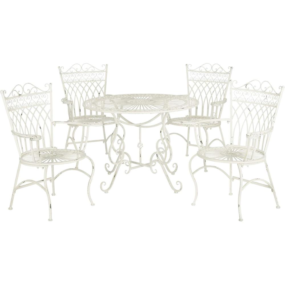 image:imageSafavieh Outdoor Collection Thessaly Antique White 5 Piece Patio SetAntique White