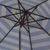 SAFAVIEH 9ft Outdoor Patio Umbrella, Round, Maui Collection, Beige & White Stripe, Crank, Button Tilt, UV Resistant for Deck, Backyard, Patio (PAT8011A)(Pacific)