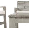 SAFAVIEH Home Collection Hailey Outdoor Living Acacia Patio Set(Grey / Beige)