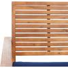 SAFAVIEH Home Collection Hailey Outdoor Living Acacia Patio Set(Natural / Navy)