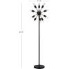 SAFAVIEH Lighting Collection Urban Retro Mid-Century Modern Industrial Sputnik Black 68-inch 12-light Living Room Bedroom Home Office Standing Floor Lamp (LED Edison Bulbs Included)