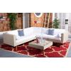 SAFAVIEH Outdoor Collection Analon Wicker Cushion Sectional Set PAT7716B-3BX, Beige/White(Beige / White)