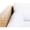 SAFAVIEH Outdoor Collection Analon Wicker Cushion Sectional Set PAT7716B-3BX, Beige/White(Natural / White)