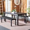 SAFAVIEH Outdoor Collection Aquina Natural Acacia Wood/Light Brown 3-Piece Dining Set(Black/Black)