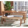 SAFAVIEH Outdoor Collection Aquina Natural Acacia Wood/Light Brown 3-Piece Dining Set(Natural/Natural)
