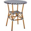 SAFAVIEH Outdoor Collection California Navy/White Bistro Table (Fully Assembled)