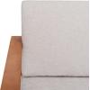 SAFAVIEH Outdoor Collection Emiko Natural/Beige Cushion Solid Wood 4-Piece Conversation Patio Set(Natural/Light Grey)